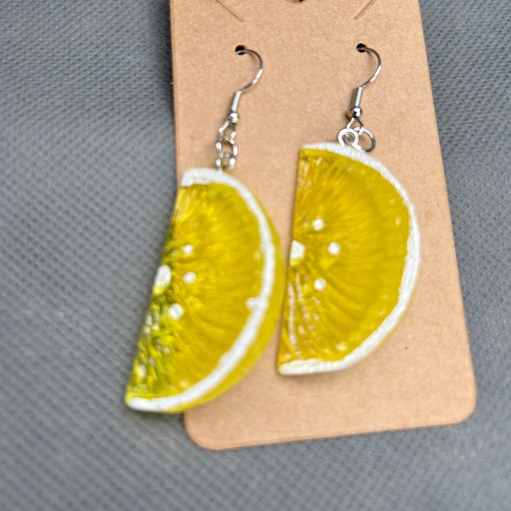 Summer earrings. Lemon earrings